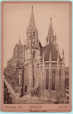 Фотография "Мюнстер". Херрлингер 1883г. Размер фото: 15х10см., 11х16,5см.