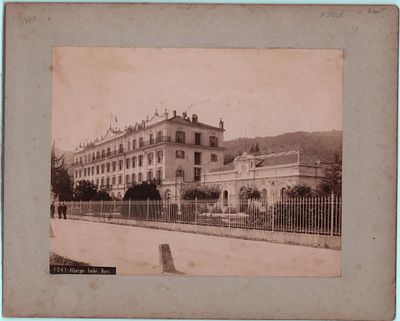 Двухсторонняя фотография на картоне "Отель Борр Айлендес и Остов Белла". Изд. "Photoglob". 