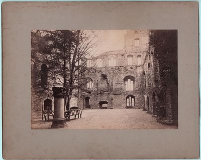 Двухсторонняя фотография на картоне "Река и Крепость..". Размер: 26х16см., 25х17см., 33,5х29см. 