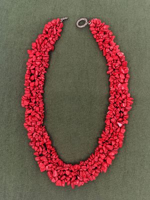 Винтажное ожерелье. Коралл(?). Длина: 50см, ширина: 3см.