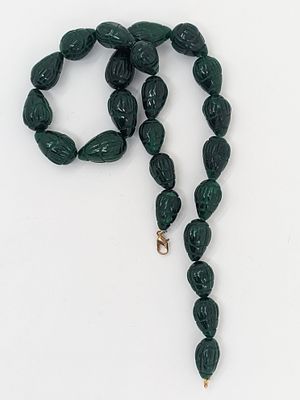 Винтаж. Бусы керамические. Длина: 48,5см, размер бусины: 2,3х1,3см.