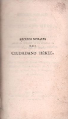 Нравственные отдыхи Гражданина Хекел. Самые важные вопросы к человеку. Перевод с французского 
