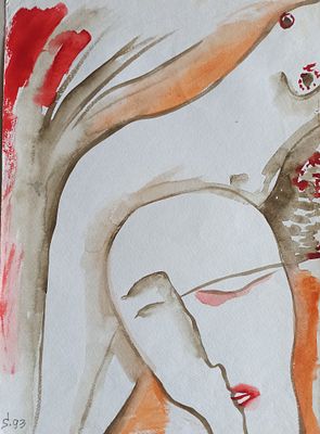 Смелков В. Вечная тема 1993 г. 43Х31. Смелков Владимир Михайлович (1945) Современный театральный 