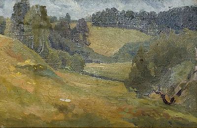 Сосновская А.Е. Волыны. х.м. 22Х34 1950-е. Сосновская Аврора Ефимовна (1929-2010)Художник 