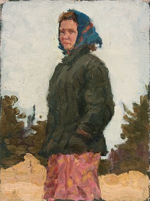 Нестеров И.Н. Из сер. Строительство жд Ивдель Обь 1960-е к.м. 30Х23. Нестеров Иван Наумович 