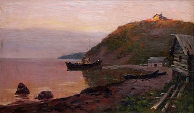 Этингер В.Г. Тишина 1950-е гг. Холст, масло 100Х160. Этингер Владимир Гаврилович (1919 - 1960 