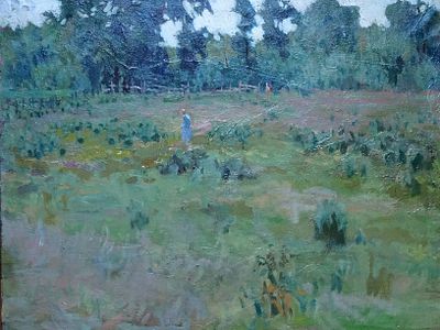 Маслов В.Л. Полдень 1964 г. Холст, масло 54Х71. Маслов Владимир Лукьянович (1940-2006) Художник 