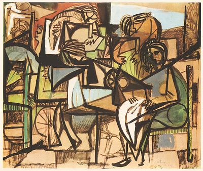 Ренато Гуттузо Швея 1948г. Бумага, литография 24,5Х34,5. Ренато Гуттузо (Renato Guttuso; 26 