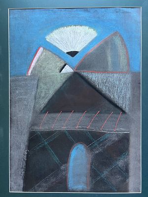 Мамутов Р.Р. Дом-1 2003 г. Бумага, пастель 70Х50. Мамутов Рефат Ремзиевич (1966 г.р.) Андижан 