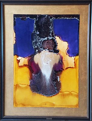 Михайлов В.С. Композиция2 1991г Картон, масло 105Х75. Михайлов Вячеслав Саввич 1945 г.р.В 1977 