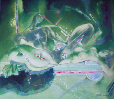 Фокин К.В. Композиция (из эротической серии) 1999 г. Холст, масло 60Х70. Фокин Константин 