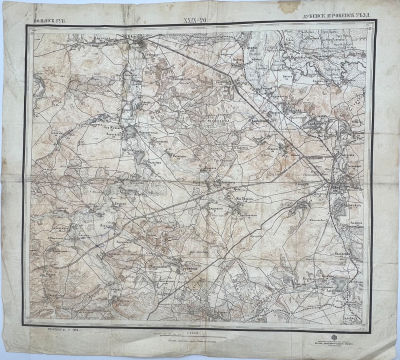 Карта Волынская губерния, Дубенский и Ровенский уезд. 1915г. 40Х45см. Состояние: пятна, сгибы. Ел-5