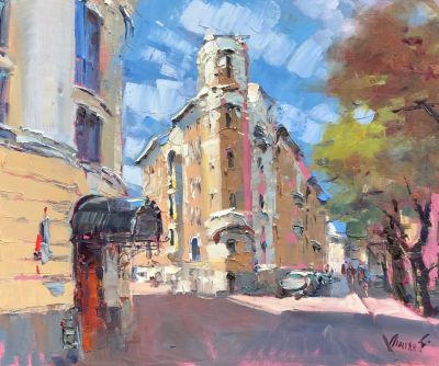 &laquo;В лабиринтах Старой Москвы&raquo;
50х60 см. Холст, масло. 2023 год
Художник Елена Полуян