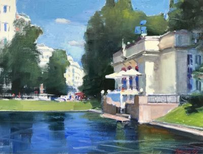 &laquo;Патриаршие пруды&raquo;
Холст/масло, 35х45 см, 2023 г
Художник Елена Полуян