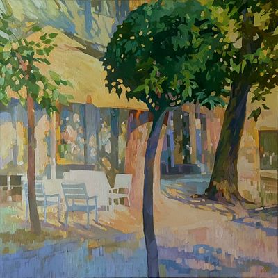 Художник Чижова Виктория Викторовна"Теплое утро"
холст, масло
100х100 см
2022 г. Творческая 