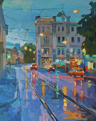 Художник Чижова Виктория Викторовна."Цветные сумерки на Покровском бульваре"
холст, масло
50х40 