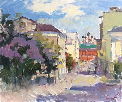 Художник Елена Полуян 
&laquo;Майский полдень&raquo; 50х60 см., х/ м., 2024 г.