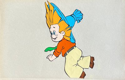 Фаза движения из мультфильма &laquo;Незнайка на Луне&raquo; (1997; худ.-пост. О. Новосёлова). СССР, студия 