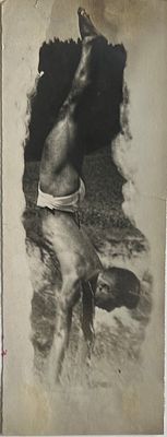 Фотография. г. Баку. Спорт. Гимнаст. Атлет. 20-е гг. 17х6,5см. НЛ-47
