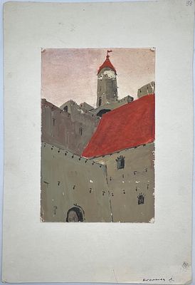 Богомолец Лев Константинович (1911-2009) Ученик И.Бродского. Средневековый замое. Выборг. 