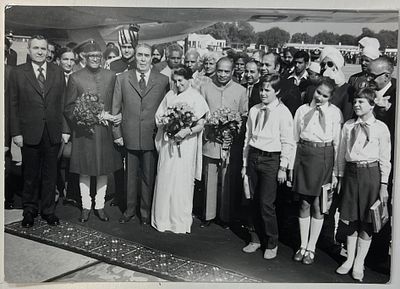 Фотография. Л.Брежнев, А.Громыко с премьер министром Индирой Ганди во время официального визита 