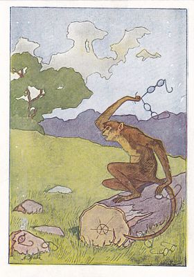 Мартышка и очки. худ. А.Жаба. изд. Искусство. . П-9942