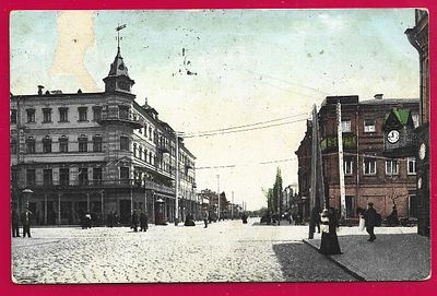 Саратов. Немецкая улица. изд. Гранберг. прошла почту. марка. штемпель. П-9554