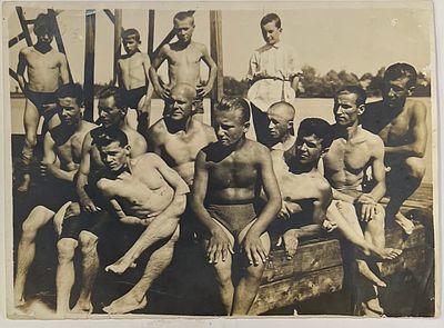 Фотография. Спорт. Отдых на водоеме. 30-е годы. 14х19см. П-05х