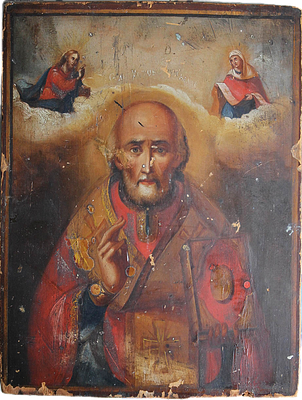 Икона `Св. Николай Чудотворец`. Россия. Вторая половина XIX века. Икона `Св. Николай 