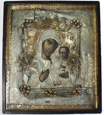 Икона `Богоматерь Смоленская`. Россия. Конец XIX-нач. ХХ вв. Дерево, 