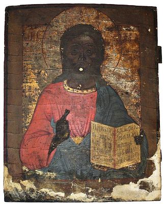 Икона `Господь Вседержитель`. Россия. Сер. XIX в. Дерево, 