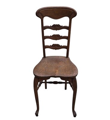 The Sikes Company Antique American Arts And Crafts Wooden Chair. Measures 38" X 15 1/4" X 15" 