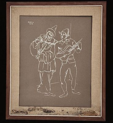 Picasso Drawing Signed 1 Of 2. Picasso Drawing Signed And Dated. Frame Measurement 26" X 21 3/4" 