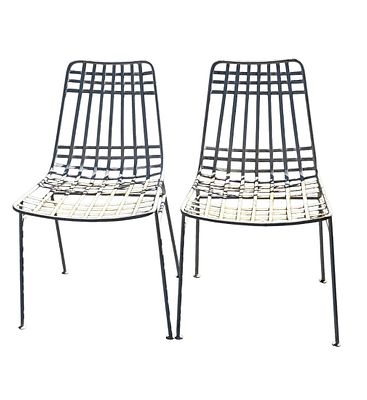 A Pair Of MCM Metal Chairs, Mid Century Modern Metal Chairs. A Pair Of MCM Metal Chairs. Measure 
