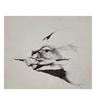Polish-American Theodore J. Roszak 1907-1981 Ink Drawing Signed '81, 14" X 17" Unframed. Items 