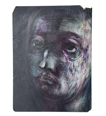 Polish-American Theodore J. Roszak 1907-1981 Ink & Crayon Drawing Signed Verso & Dated 1967. Poli 