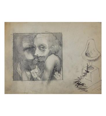 Polish-American Theodore J. Roszak 1907-1981 Ink & Pencil Drawing / Study Unsigned. Polish-Americ 
