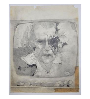Polish-American Theodore J. Roszak 1907-1981 Pencil Drawing / Study Unsigned. Polish-American 