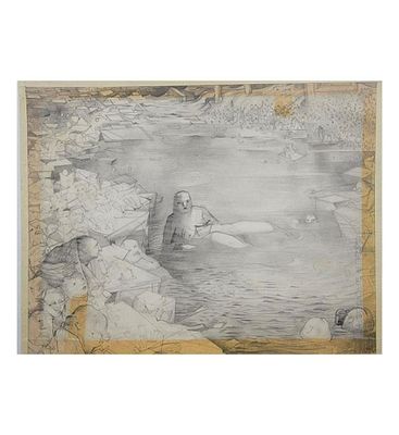 Polish-American Theodore J. Roszak 1907-1981 Pencil Drawing / Study Unsigned (ON SPECIAL PAPER). 