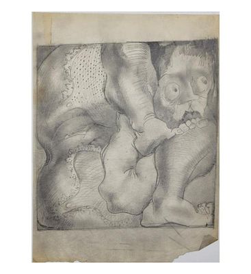 Polish-American Theodore J. Roszak 1907-1981 Pencil Drawing / Study Unsigned. Polish-American 