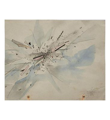 Polish-American Theodore J. Roszak 1907-1981 Ink & Watercolor. Polish-American Theodore J. 