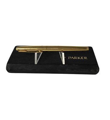 Vintage Parker Pen 14K Gold Nib And 14K GF Parker 75 Never Used Needs A Sack. Box Measures 6.5" 