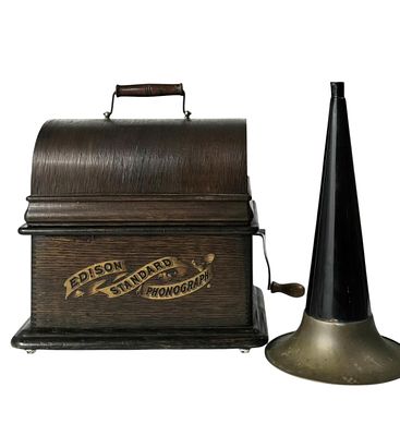 Antique Edison Standard Phonograph, Still Runs But May Need A Tune Up. Measures 13" X 9.5" X 