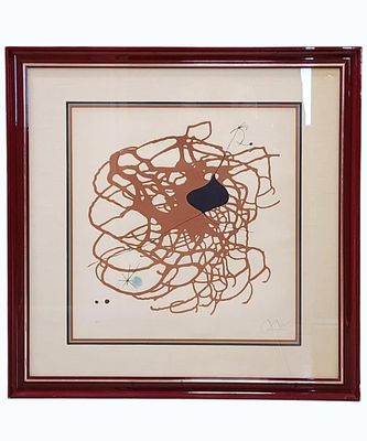 Original Lithograph Limited Edition Titled "BEATS" Signed Miro With COA Well Framed. Original 