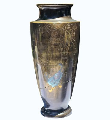 19th C Japanese Mixed Metal Vase. 19th C Japanese Vase. Measures Approx. 11 3/4" x 5 1/2". All 