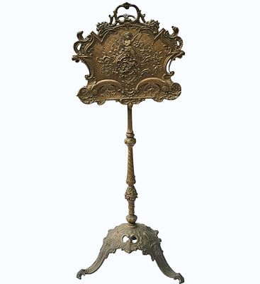 19th C Antique Victorian Bronze Magazine Rack. Measures Approx. 34" x 13 1/2" x 8 1/2". All 