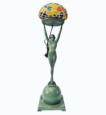 Fine 1920's Art Deco Nude Figural Lamp Frankart St Louis (was an ashtray originally). Measures 