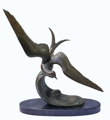 Signed Irene Rochard 1906-1984 French Seagull Sculpture. Measures Approx. 23 1/2" x 26 3/4" x 