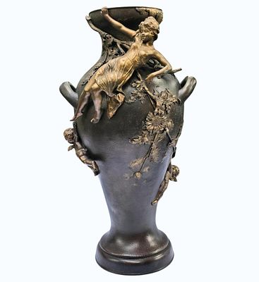 Antique Art Nouveau French Vase w/Figures. Antique Art Nouveau Vase w/Figures. Measures Approx. 