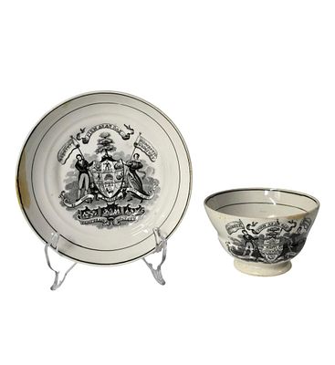 Early Staffordshire Cup And Saucer (Not Perfect) Ca 1810-1830. Saucer measure 5 3/4", Cup 3 